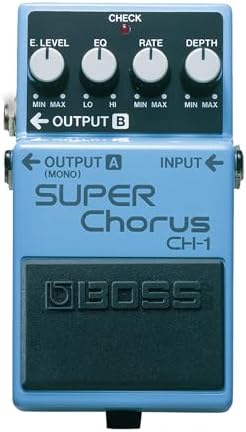 BOSS CH-1 SUPER Chorus | Classic Compact Chorus Effects Pedal | Cystal-Clear Tone for Guitar & Keyboards | Versatile Sound Shaping | Mono & Stereo