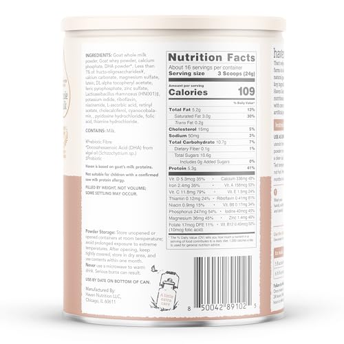 Haven A2 Cow Toddler Formula, Whole Milk, 12+ Months, 14.1oz | No Added Sugar, No Seed Oils, DHA Omega-3, Grass-Fed New Zealand Milk, Probiotics & Prebiotics, Lutein, Easy to Digest