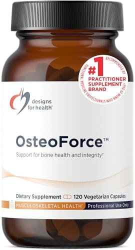 Designs for Health OsteoForce - Premium Bone Support Supplement - Highly Absorbable Nutrients - Calcium Malate, Magnesium, Zinc Bisglycinate Chelate, Vitamins D + K - Non-GMO, Soy Free (240 Capsules)