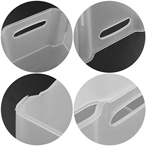 Tyminin Plastic Stackable Fridge Storage Basket Freezer Bin, 4 Packs