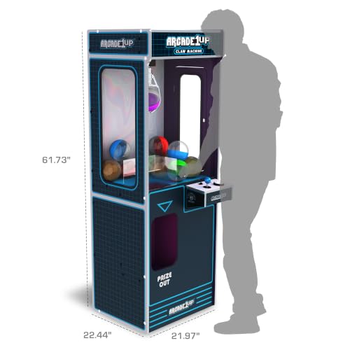 ARCADE1UP Claw Machine with 3 Levels of Difficulty, Ceiling Light | Adjustable Sound Volume for Arcade Game Room and Party Entertainment