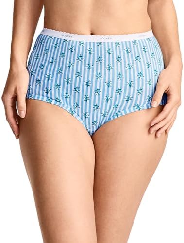 Jockey Women's Underwear Plus Size 100% Cotton Classic Brief - 3 Pack