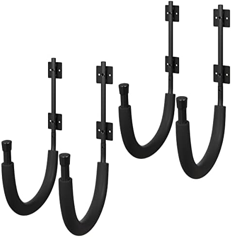 2-Pack of Kayak Storage Hook Sets - Kayak Wall Mount Hangers with 100lb Capacity Per Pair for Paddleboards, Surfboards,