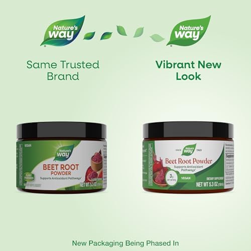 Nature's Way Beet Root Powder, Supports Antioxidant Pathways*, 5.3 Oz | Naturally Occurring Phytonutrients, Helps Neutralize Free Radicals*