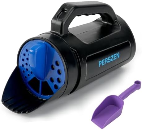 PERSZEN Handheld Spreader for Fertilizer, Grass Seed and Ice Melt, Multi-Use Seed Spreaders for Lawns with Adjustable Openings