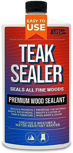 Teak Cleaner and Brightener for Wood, Teak Oil or Sealer for Boats, Indoor