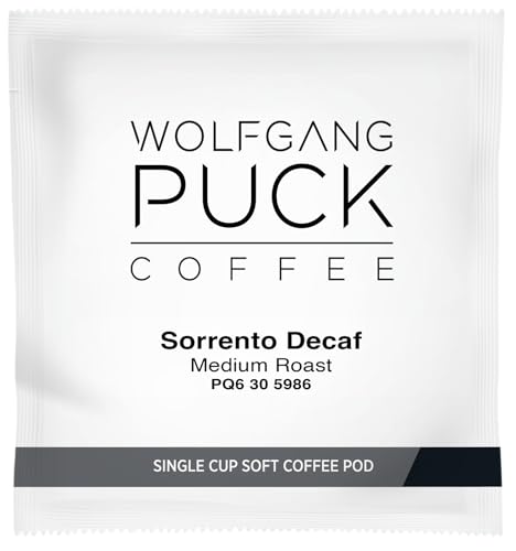 Wolfgang Puck Coffee, Organic Colombian Fair Trade, 9.5 Gram Soft Pods, 18 Count (Pack of 1)