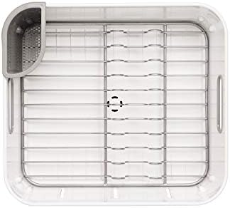 simplehuman Compact Dish Rack, White Plastic