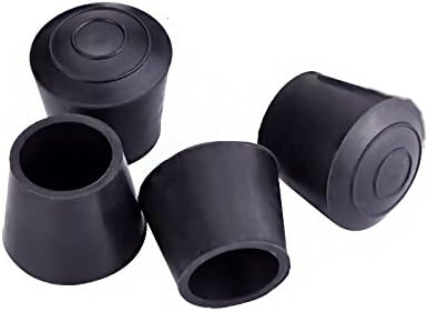 AKOAK 4 Pieces Table Chair Rubber Leg Tips Caps,1-1/4 Inch,Black