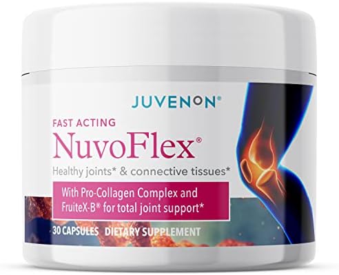 Juvenon NuvoFlex | Joint Support Supplement with Glucosamine, Chondroitin, Vitamin K, B, Mobility & Relief (30 Capsules)