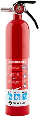 First Alert Fire Extinguisher, Standard Garage Use | GARAGE10 UL RATED 10-B:C, Red 1-Pack