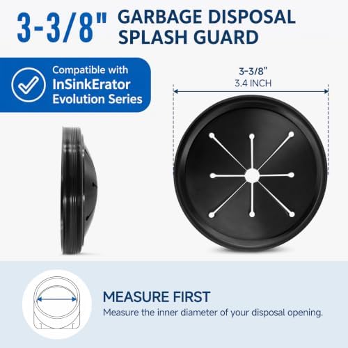 Garbage Disposal Splash Guard Collar Sink Baffle, Food Waste Disposer Parts Accessories, 3-1/8 Inch Multi-function Drain Plugs for Garbage Disposals by CLEESINK