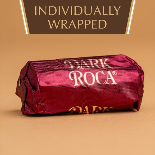 Brown & Haley Roca Chocolate Caramel Buttercrunch Toffee - 5 oz | Caramel Buttercrunch Toffee with Almonds & Sea Salt - Individually Wrapped - Gluten Free, Kosher - Gifts and Sharing
