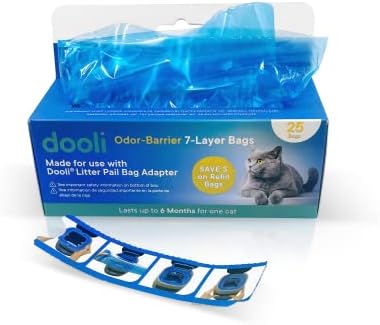 Cat Litter Pail Refills - Fits Litter Genie & Plus, Roll of 25 Bags