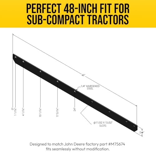 USA Made Heavy Duty 54" Snow Plow Blade Edge with Mounting Equipment | Wear Bar Cutting Edge Replacement | 4-6x Longer Life Than Factory Blade