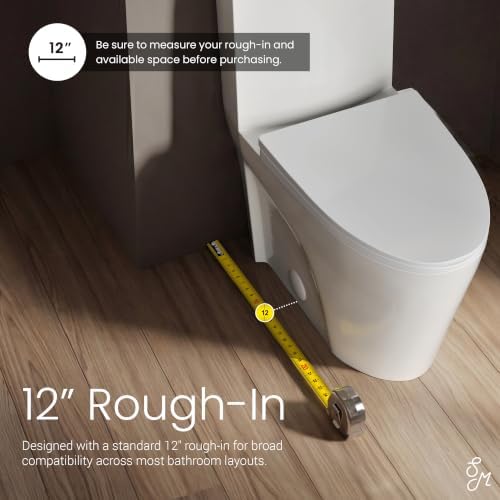 St. Tropez Comfort Height One-Piece Elongated Toilet, Vortex Dual-Flush 1.1/1.6 GPF, White Hardware