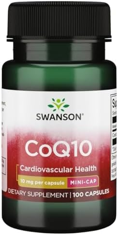 Swanson CoQ10 Mini Cap Cardiovascular 10 mg, 100 Capsules | Daily Cardiovascular and Antioxidant Support
