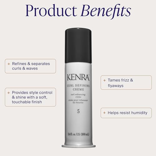 Kenra Curl Defining Crème 5 | Texture Enhancing Styler | Tames Frizz & Flyaways | Refines and Seperates Curls & Waves | Helps Resist Humidity | Medium To Coarse Hair