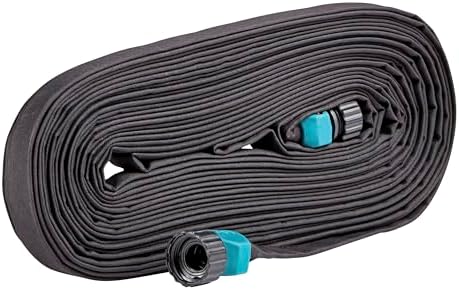 Gilmour 50' Black Flat Weeper Soaker Hose for Garden Beds, Drip Irrigation Outdoor Hose, Flexible Garden Hose for Vegetable Gardens, Flower Beds