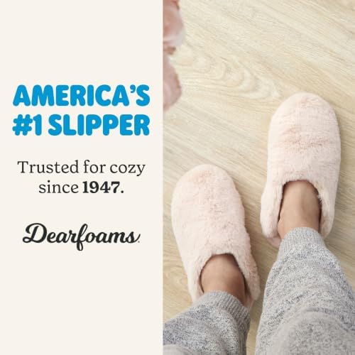 Dearfoams Women's Bailey Plush Furry Scuff