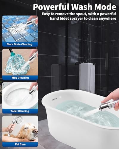 Filtered Shower Head with Handheld, High Pressure, for Hard Water