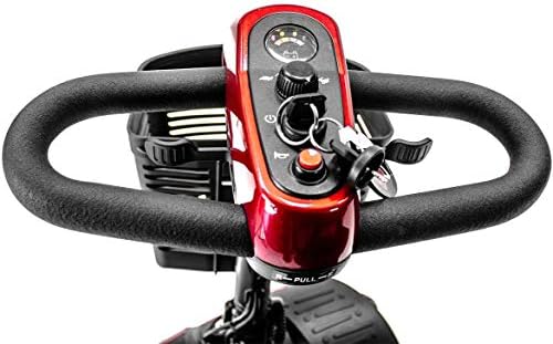 BUZZAROUND EX Extreme 4-Wheel Heavy Duty Long Range Travel Scooter, Red, 18-Inch Seat
