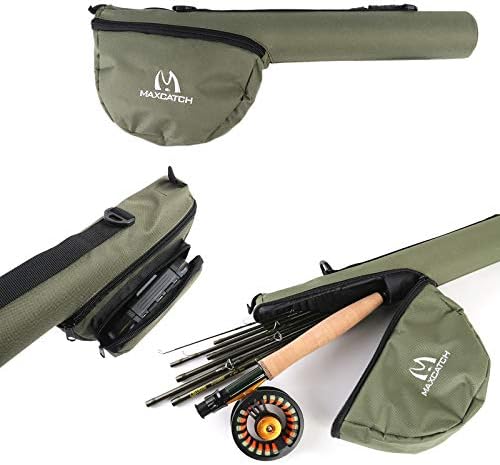 M MAXIMUMCATCH Maxcatch Alltime Travel Fishing Rod-Ultra Compact for Backpacking 8-Piece 9ft with Rod Tube (Size: 5/6/8wt)