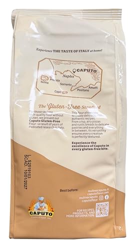 Antimo Caputo Gluten Free Pizza Flour 2.2lb - All Natural Multi Purpose Flour & Starch Blend for Baking Pizza, Bread, & Pasta