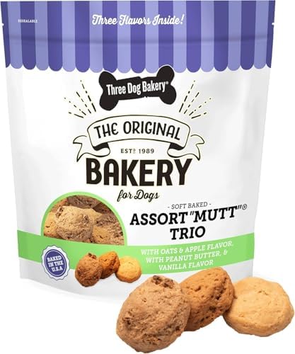 Three Dog Bakery AssortMutt Trio Dog Treats - 48 oz Variety Pack