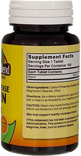 Nature's Blend Niacin Timed Release 250 mg 250 mg 100 Tabs