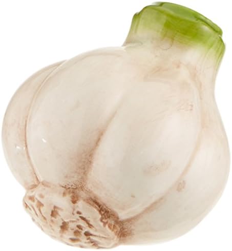 Cosmos Gifts Garlic Salt and Pepper Set, Ceramic, 2-1/4-Inch