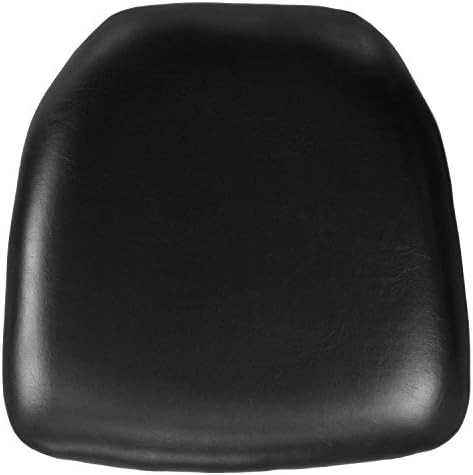 BizChair Indoor Hard Black Vinyl Chiavari/Dining Chair Cushion