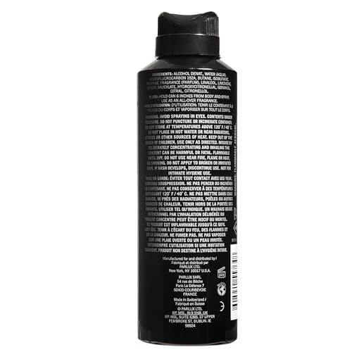 Kenneth Cole Black All Over Body Spray for Men, Aromatic Woody Fragrance, Notes of Watermint, Mandarin, Cedar, and Musk, Long-Lasting Cologne