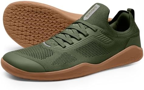 Men's Barefoot Shoes Zero Drop Minimalist Sneakers with Anatomical Toe Box | Breathable, Stretchy, Flat for Gym, Workout, Lifting, Training