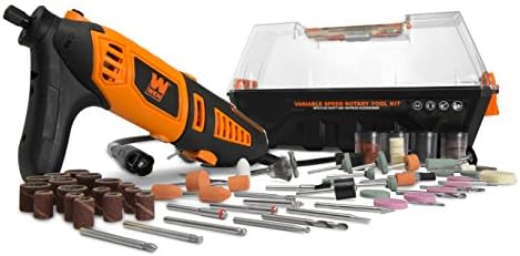 WEN 23190 1.3-Amp Variable Speed Steady-Grip Rotary Tool with 190-Piece Accessory Kit, Flex Shaft, and Carrying Case, Multicolor