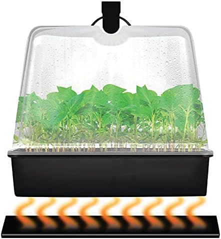 Super Sprouter Premium Heated Propagation Kit for Starting Seeds or Cuttings, Includes Heat Mat, Tray, Grow Light, and More