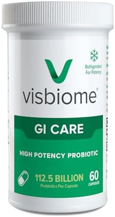 Visbiome® GI Care High Potency Probiotic, 112.5B CFU, 60 Capsules | Original De Simone Formulation®, Multi-Strain, Refrigerated Probiotics, Low FODMAP Certified, Gluten-Free, Made in USA