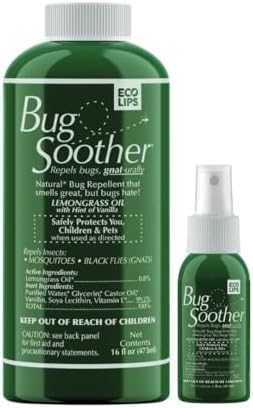 Bug Soother Natural Insect Repellent Spray, DEET-Free 8 oz. (2 Count) | Plant Based | Repels Mosquitos, Gnats & No See'ums | Family Safe | Made in the USA