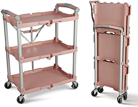 Olympia Tools 85-188 Pack-N-Roll Folding Collapsible Service Cart, 150LB Capacity, Black