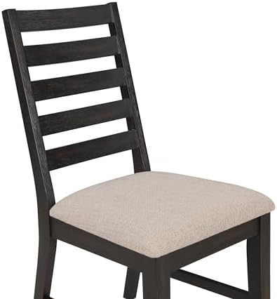 Steve Silver Company Harlow Side Chair, Set of 2 Chairs, Upholstered Seat, Modern Farmhouse, Armeless Dining Room Chairs, Solid Wood Legs, Kitchen