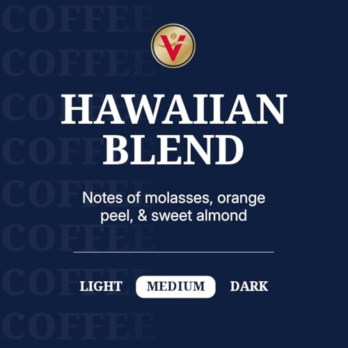 Victor Allen's Coffee K Cups, Kona Blend Single Serve Medium Roast Coffee, 80 Count, Keurig 2.0 Brewer Compatible | 100% Arabica beans, Keurig K-Cup compatible, Kosher-OU (Pareve), Kona District blend, 90-150mg caffeine per serving