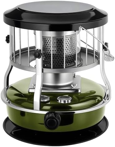 2-in-1 Kerosene Heater 9000 BTU, 4.5L Stainless Steel Kerosene Stove with 16-21H Burn Time, No Electricity Required Portable Radiant Heater, Adjustable Height Handle for Indoor Outdoor Camping Huntin