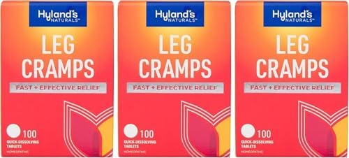 Hyland's Leg Cramps, Relief of Leg, Calf, Charley Horses, and Foot Cramps, 100 Quick-Dissolving Tablets 3-Pack (300 Total)