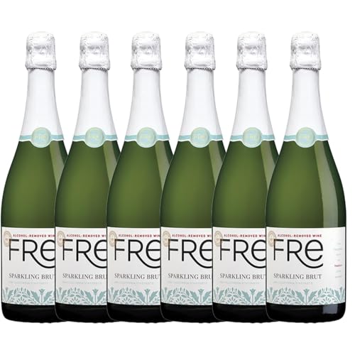 Sutter Home Fre Sparkling Brut from California Vineyards - Bubbles of Green Apple and Ripe Pear Aromas with a Dry Refreshing Finish