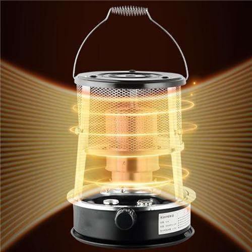 Kerosene Heater - 9000 BTU Non Electric Heater, Large Capacity with Tipping Protection, 20H Runtime Heating for Indoor Outdoor Garage Camping Emergency Heat Cooking, Red
