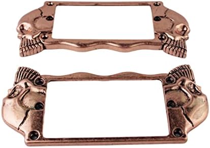 Guyker Flat Metal Humbucker Pickup Mounting Ring Set - Bridge Neck Pickups Cover Frame Replacement Part for Electric Guitar or Precision Bass(2PCS