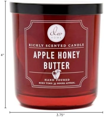 DW Home Medium Single Wick Candle, Apple Honey Butter