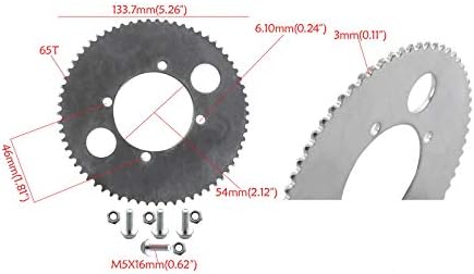 25H 65T Rear Chain Sprocket for 47cc 49cc Electric Bike Moped Scooter Pocket Bike
