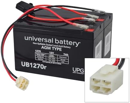 AlveyTech Premium 24 Volt Battery Pack for The Razor MX400 Dirt Rocket Dirt Bike (7 Ah Standard Range, Versions 1-32) - Replacement Set of 2 Rechargeable AGM Batteries with Wiring Harness