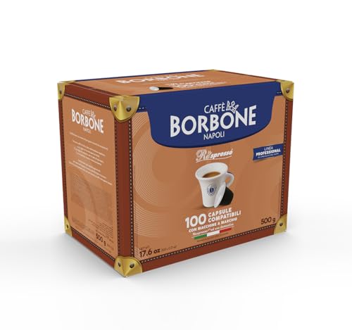 Caffè Borbone Miscela Nera Espresso Pods Compatible with Nespresso Original Machines, Dark Roast Black Blend, 100 Count Espresso Coffee Pods